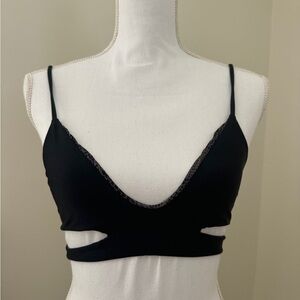 Black Lace Trim Bralette